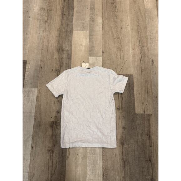 Jordan Shirt Kids Medium White Terry Cloth Patch Crewneck Short Sleeve Youth - Picture 6 of 6